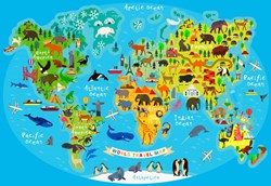 Bluebird Puzzle puzzle éducatif Carte du Monde - 300 pièces enfants
