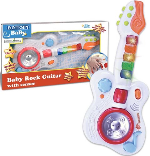 Bontempi guitare électronique jouet blanche pour enfants - plaisir musical