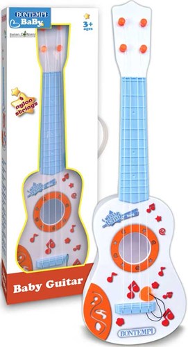 Bontempi guitare jouet blanche - guitare bébé à 4 cordes