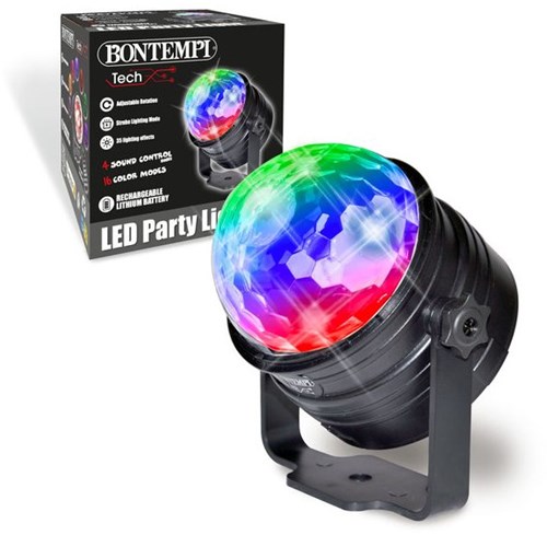 Bontempi boule disco lumière LED de fête avec télécommande et batterie