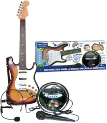 Bontempi guitare rock électronique jouet avec amplificateur et 2 microphones
