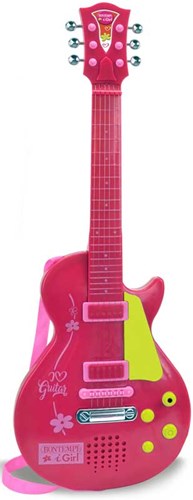 Bontempi guitare rock électronique jouet rose pour enfants-2