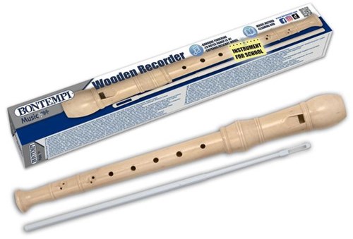 Bontempi blokfluit houten barok voor kinderen en beginners muziek