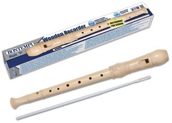 Bontempi flûte à bec en bois - doigté allemand - instrument de musique pour enfants