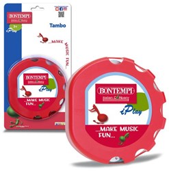 Bontempi tamboerijn rood muziekinstrument voor kinderen - speelgoed