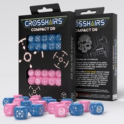 Q-Workshop set de dés compact D6 bleu rose - 20 pièces