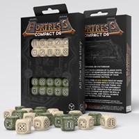 Q-Workshop dés Fortress Compact D6 set - beige & olive - 20 pièces