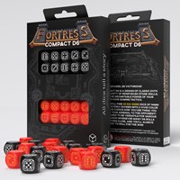 Q-Workshop set de dés Fortress Compact D6 noir rouge 20 pièces