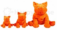 Happy Horse knuffelkat Dikkie Dik 50cm - oranje pluche speelgoed