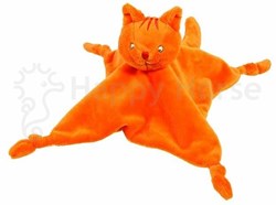 Happy Horse Dikkie Dik knuffeldoekje - oranje kat - 25 cm baby cadeau