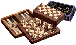 Philos Magnetisch Reis Schaak Dam Backgammon Kassette 18 mm 37 mm
