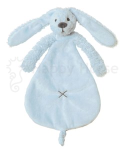 Happy Horse knuffeldoekje Konijn Richie blauw - zacht babycadeau