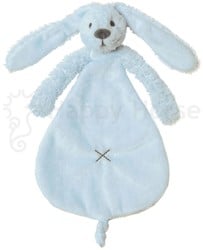 Happy Horse knuffeldoekje Konijn Richie blauw - zacht babycadeau