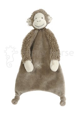 Happy Horse knuffeldoekje aap Mickey - bruin - 28 cm - baby cadeau