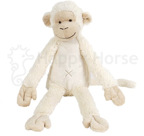 Happy Horse knuffel aap Mickey - ivoor wit - 43 cm - pluche knuffeldier