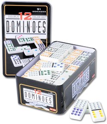 Longfield Games Domino dubbel 12 in blik 250103