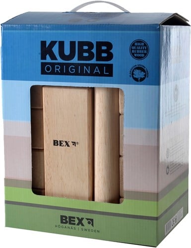 Longfield Games BEX houten buitenspel Kubb - Rubberhout