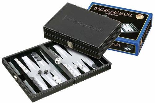 Philos Backgammon Koffer Tinos Magnetisch (Grijs)