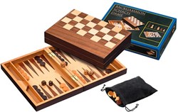 Philos jeu d'échecs et backgammon coffret bois case 32 mm roi 65 mm
