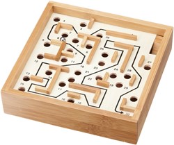 Philos doolhofspel klein bamboe puzzel speelgoed
