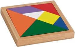 Philos puzzelspel Tangram houten vormenpuzzel educatief speelgoed