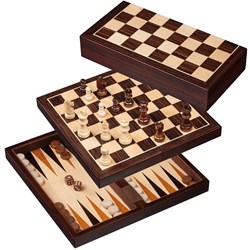 Cassette Philos Chess/Checkers/Backgammon Field 30 mm, King hauteur 63 mm