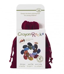Crayon Rocks crayons de cire pochette velours rouge - 16 couleurs ergonomiques