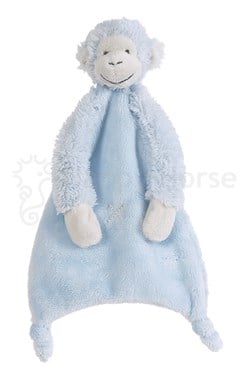 Happy Horse knuffeldoekje aap Mickey blauw - 28 cm baby cadeau