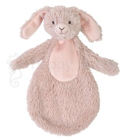 Happy Horse knuffeldoekje konijn Rosi - 25 cm - oudroze baby cadeau