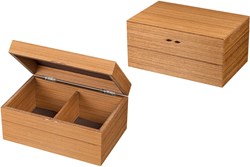 Philos houten opbergdoos schaakstukken met magneetsluiting 240x155x115 mm