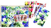 Cartes à jouer Piatnik Flower Paradise Blue - Double Deck