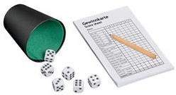 Philos Yahtzee dobbelspel houten uitvoering klassiek gezelschapsspel