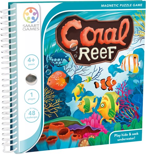 Smart Games puzzel Coral Reef - educatief magnetisch reisspel 48 opdrachten