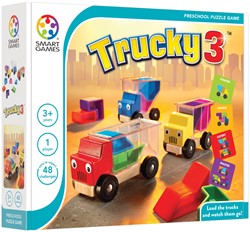Smart Games houten puzzel Trucky 3 - educatief speelgoed vrachtwagens