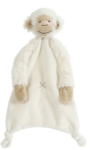 Happy Horse knuffeldoekje aap Mickey - wit - 28 cm - baby cadeau