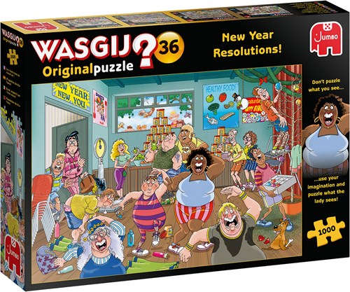 Jumbo puzzel Wasgij Original 36 - Goede Voornemens! 1000 stukjes cartoon