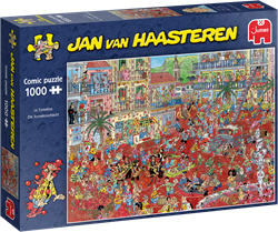 Jumbo puzzel Jan van Haasteren La Tomatina - 1000 stukjes cartoon