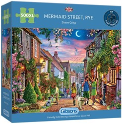 Boosterbox puzzel Mermaid Street Rye 500XL stukjes landschap