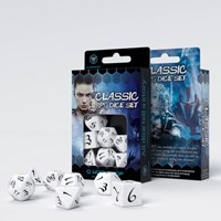 Q-Workshop RPG classique - jeu de dés blanc et noir (7)