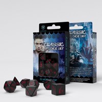 Q-Workshop RPG classique - Jeu de dés noirs et rouges (7)