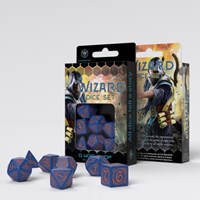 Q-Workshop Wizard - Jeu de dés bleu foncé et orange (7)