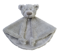 Happy Horse knuffeldoekje Beer Brice - grijs - 29 cm baby cadeau