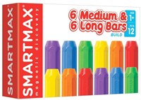 Smartmax coffret de construction magnétique - 6 barres courtes et 6 longues - extension