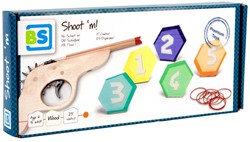 BS Toys jeu de tir pistolet élastique cibles bois coordination