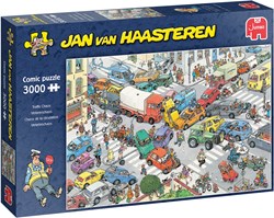 Jan van Haasteren legpuzzel verkeerschaos 3000 stukjes cartoon puzzel