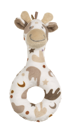 Happy Horse hochet girafe Gino - jouet bébé en peluche marron