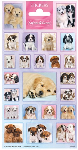 Planet Happy Diverse merken Stickervel puppies