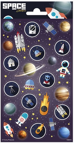 Planet Happy Diverse merken Stickervel ruimte