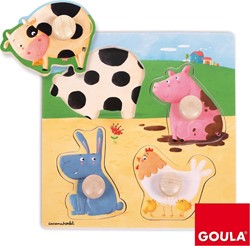 Goula Goula Boerderijdieren Noppenpuzzel (U) AANBIEDING