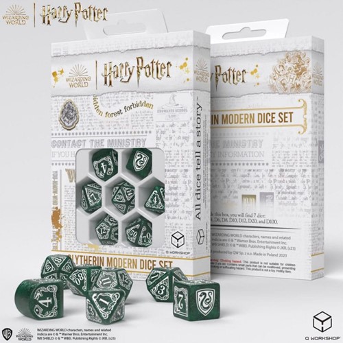 Q-Workshop Harry Potter - Slytherin Modern Dice Set - Green (7)